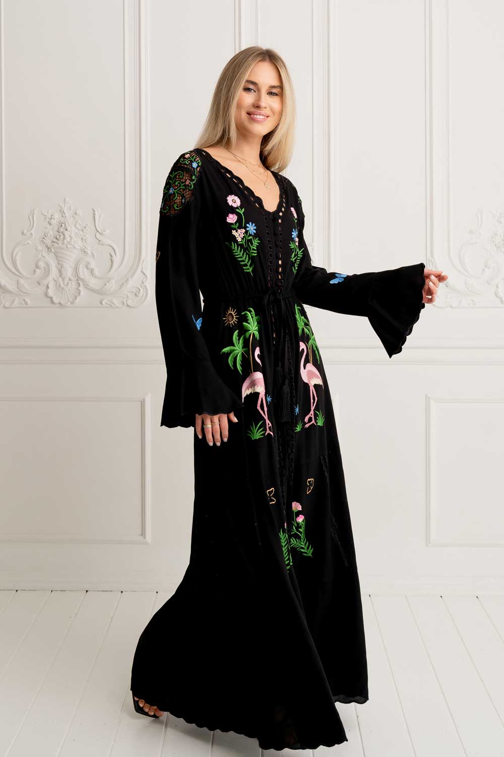 Flamingo Kimono Dress 5bcc