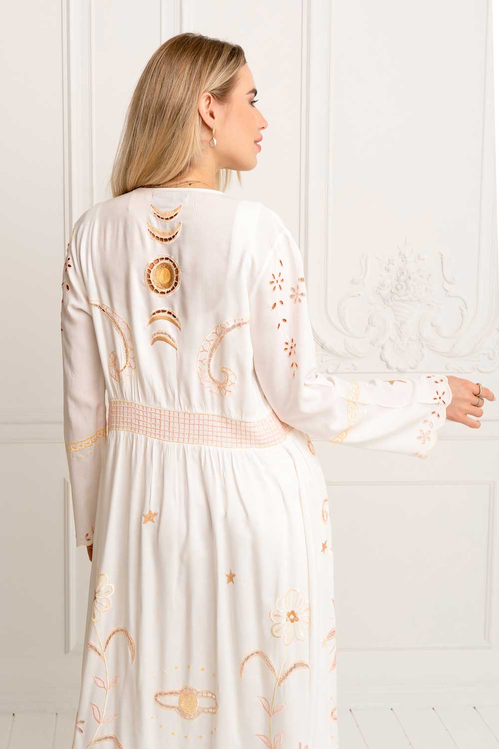 Angelina Kimono Duster (White) 90a5