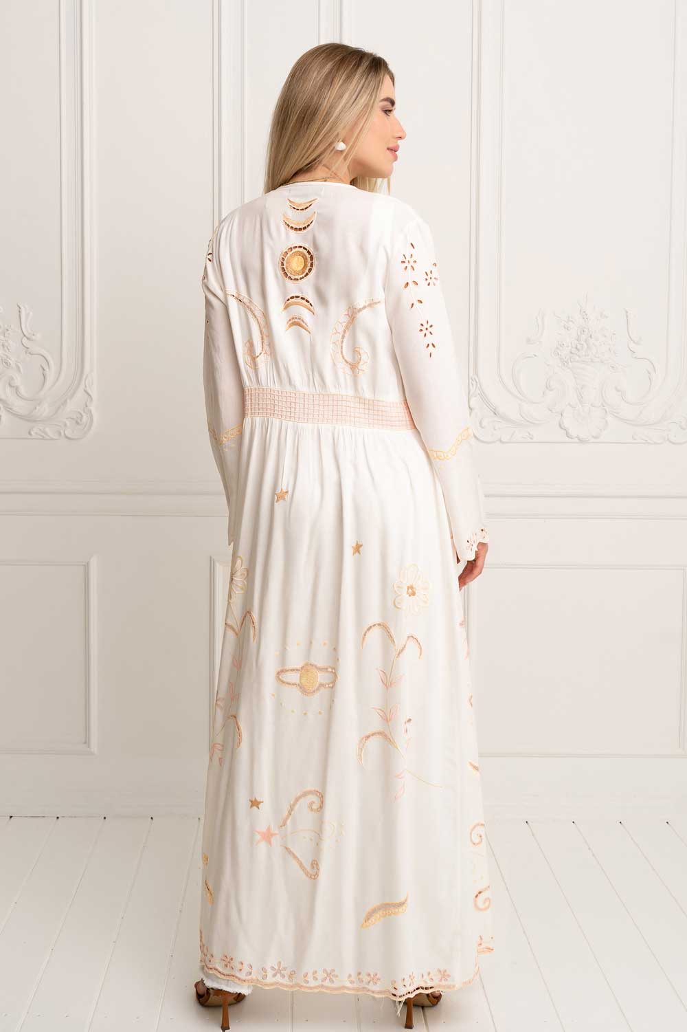 Angelina Kimono Duster (White) 90a5